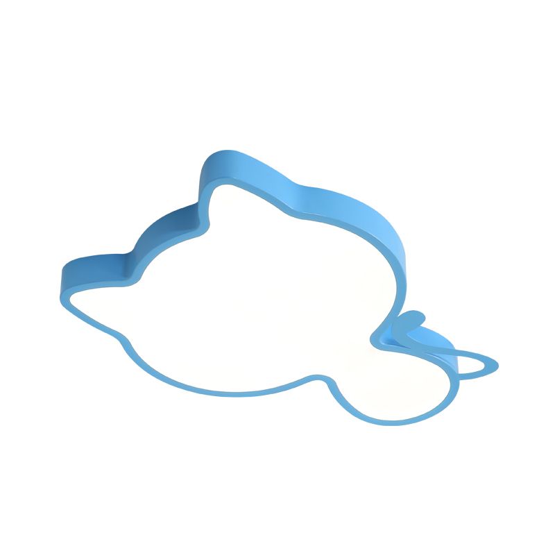 Katzen-Kindergarten-Deckenleuchte, Acryl-LED-Einbauleuchte im Kinderstil in Rosa/Blau