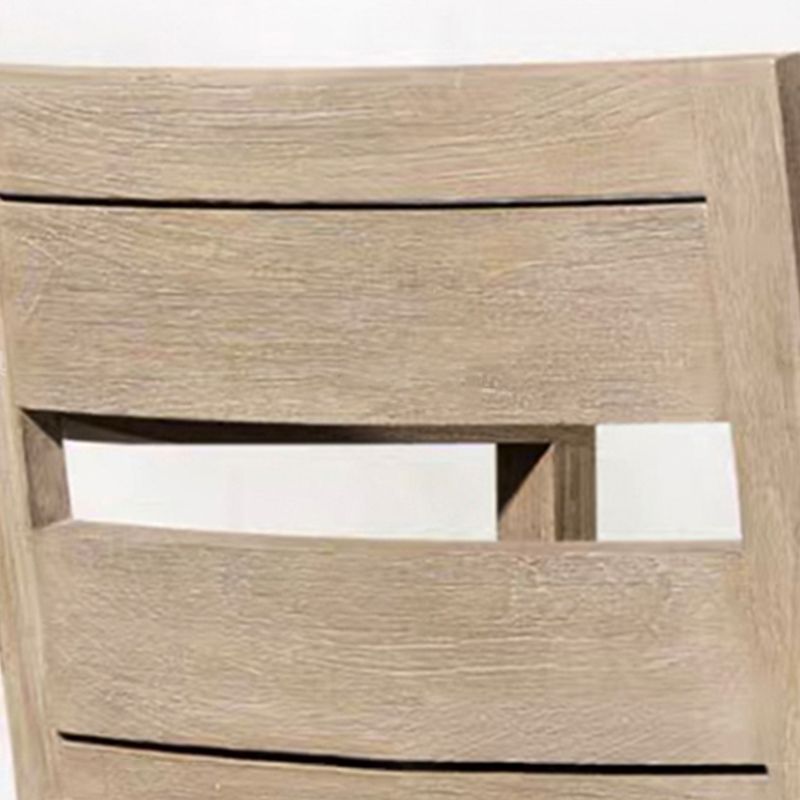 Contemporary Solid Wood Dining Armchair Open Back Outdoors Dining Chairs