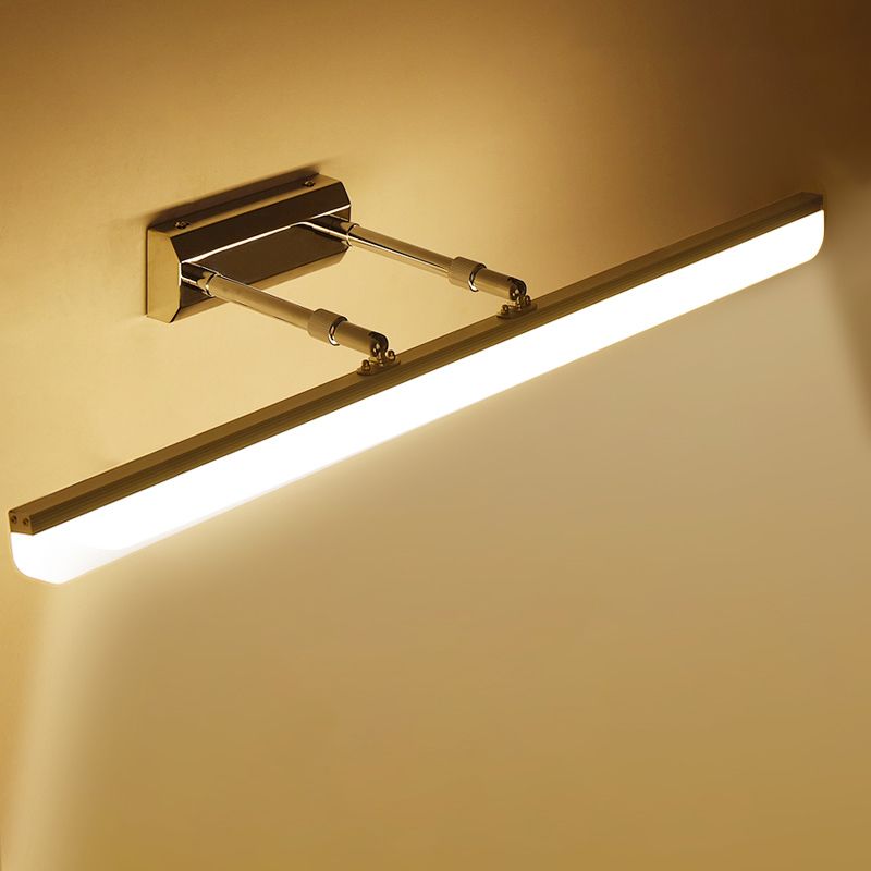 Aluminium LED Linear Wall Sconce in Modern Concise Style Stainless-Steel Extendable Wall Lamp with Acrylic Shade
