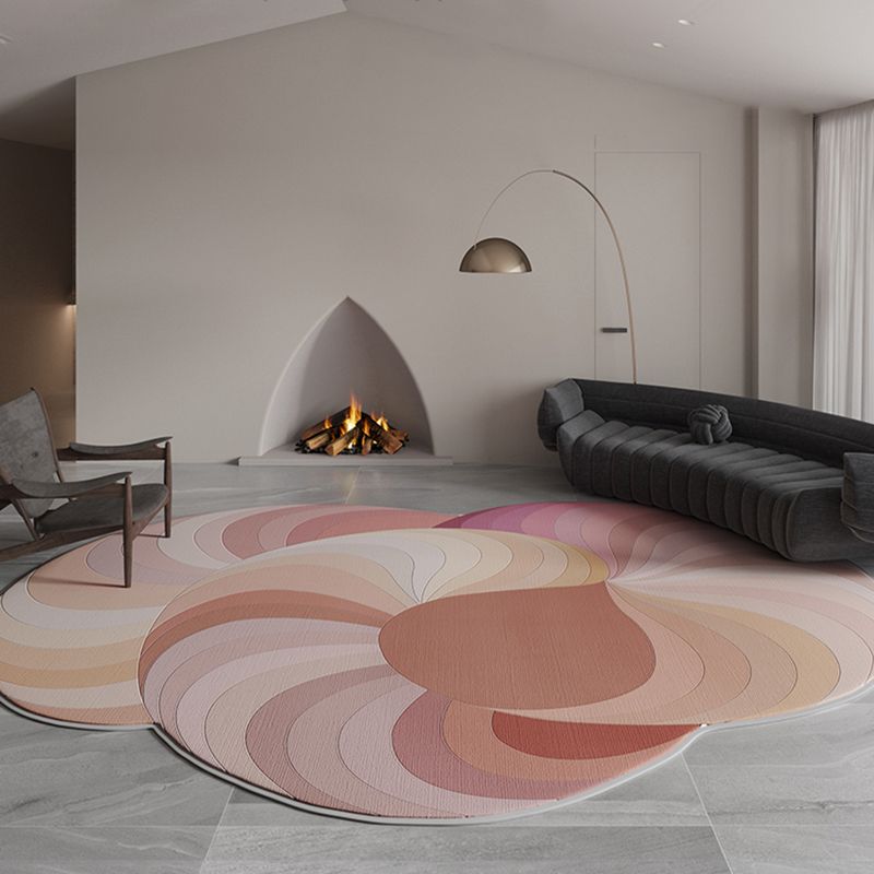 Novelty Tribal Diamond Rug Beige Polyester Carpet Stain Resistant Rug for Living Room