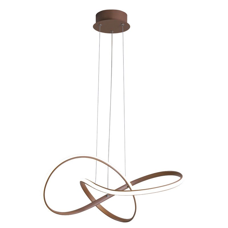 Lampadino intrecciato ultra-moderno illuminazione in metallo semplicità lampadario appeso per soggiorno