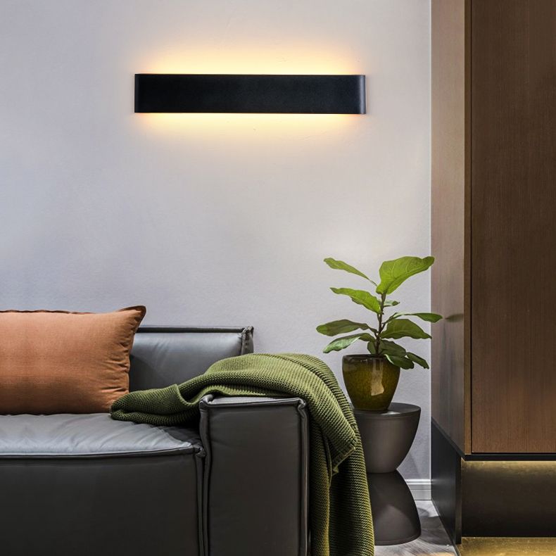 Rectangle Shape Metal Wall Lighting Ideas Modern Style Wall Mounted Light Fixtures