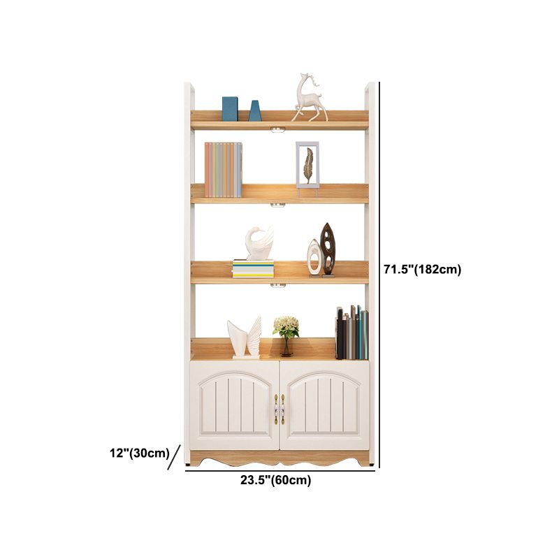 Modern Engineered Wood Bookshelf Etagere Open Shelf Vertical Bookcase