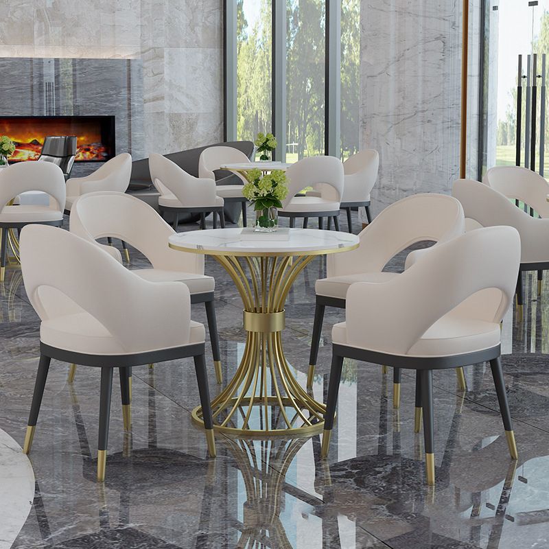 Glam Sintered Stone Dining Table Set 1/2/3/4/5 Pieces Dining Set for Home Use