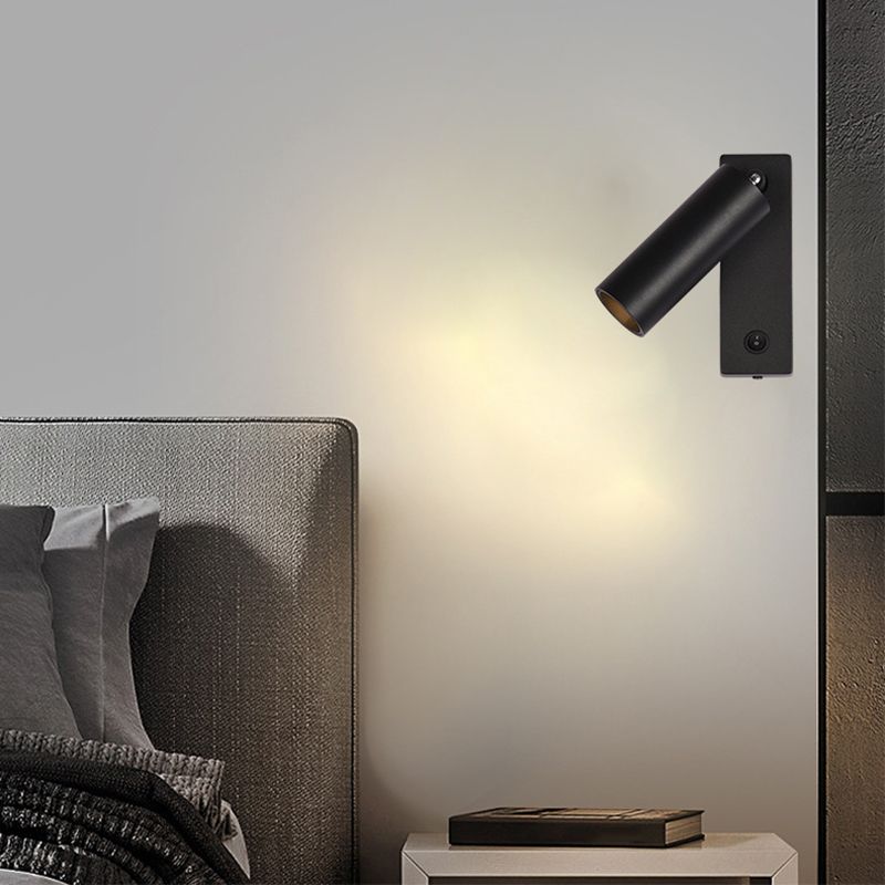 Single Light Bedside Wall Mount Light Metal Adjustable Reading Wall Lamp