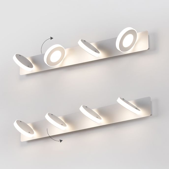 Makeup Mirror Lamp Modern Simple Rotatable Wall Light Fixture for Bathroom Washroom