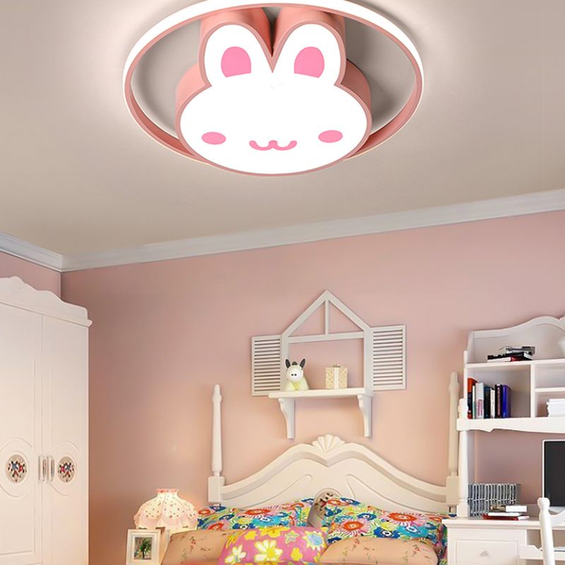 Lovely Rabbit LED Ceiling Light Modern Simple Style Flush-mount Lamp for Living Room