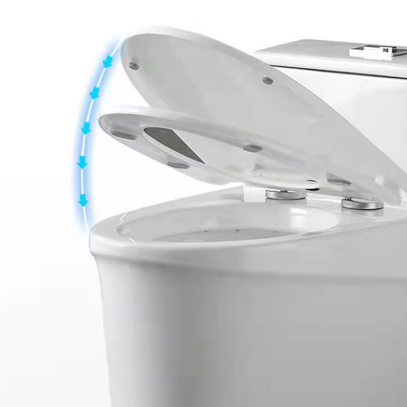 Glossy White Ceramic Toilet Bowl Modern Indoor All-In-One Toilet