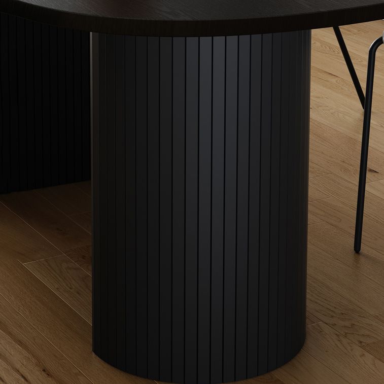 Double Pedestal Dining Table Modern Table for Home and Kitchen