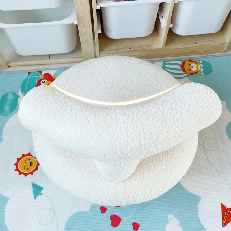 Wool Chair Armless Parsons Chair Fixed Back Chair for Living Room