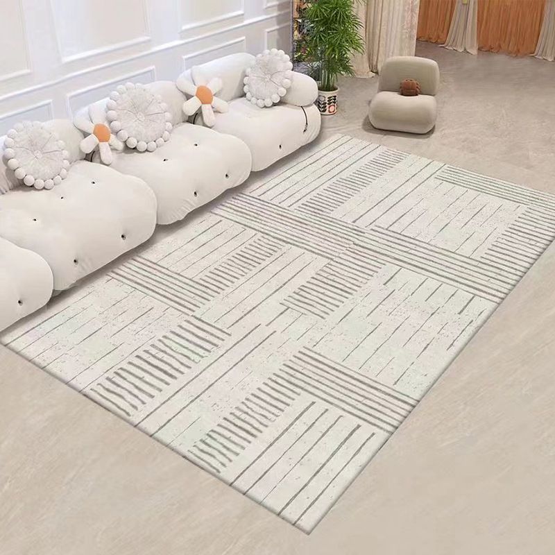 Simplicity Area Carpet Apricot Rug Polyester Stain Resistant Area Rug for Living Room