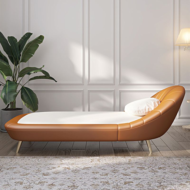 Modern Armless Chaise Lounge Faux Leather Chaise Lounge Sofa