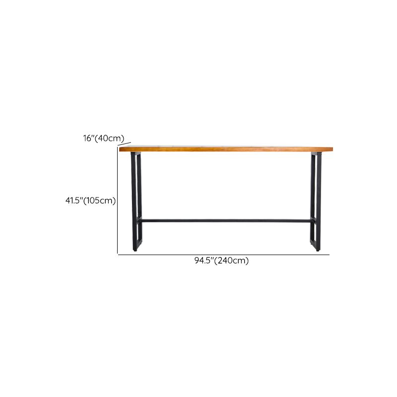 Industrial Style Pub Dining Set 1/2/5/9 Pcs Rectangular Solid Wood Pub Set for Home