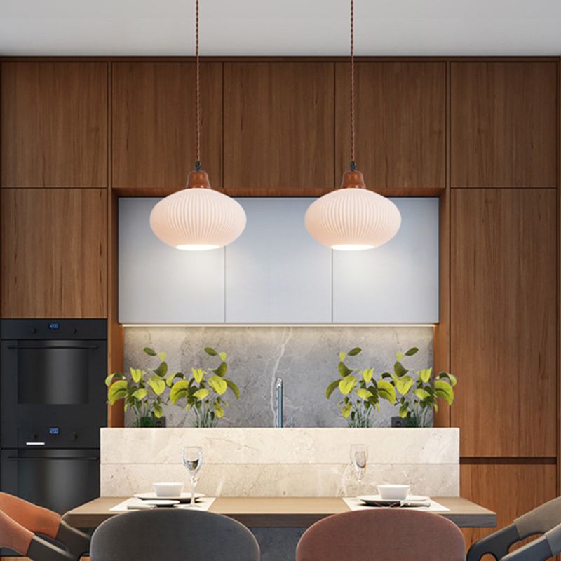 Modern Hanging Light Fixture Restaurant Suspension Lamp with Ceramic Shade