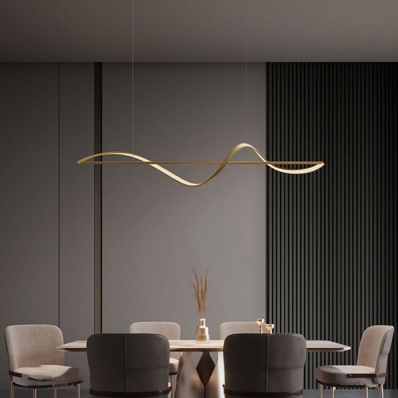 Unique Shape Modern Pendant Lighting Fixtures Metal 1 Light Island Light Fixture