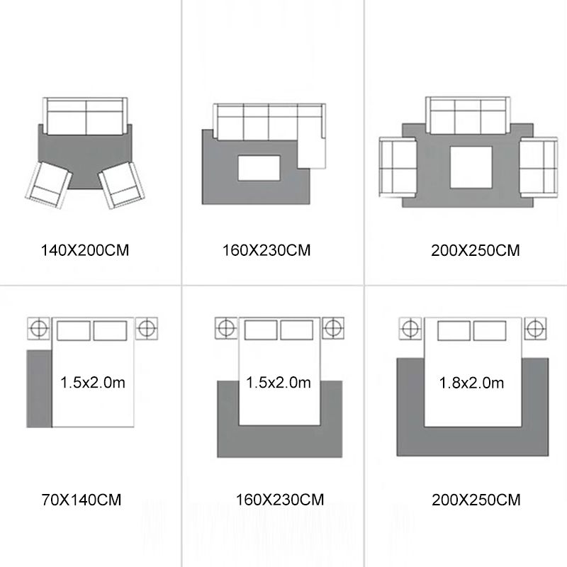 Contemporary Indoor Rug Minimalist Stripe Print Polyster Carpet Non-Slip Rug for Living Room