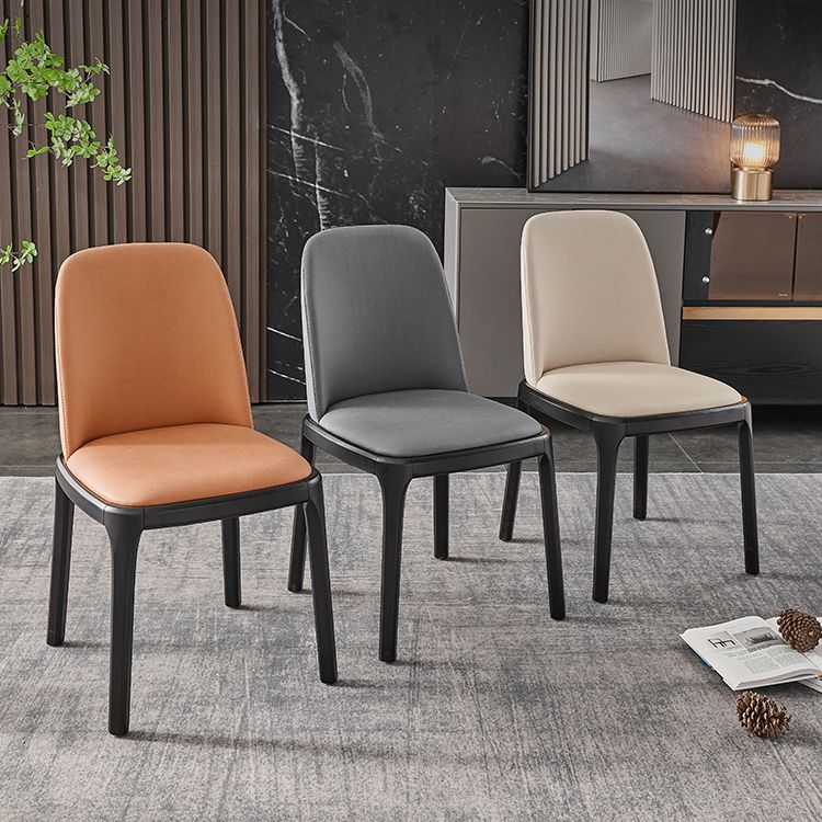 Chaise de salle à manger sans accoudoirs de Style moderne, chaise Parsons avec pieds en bois pour la cuisine