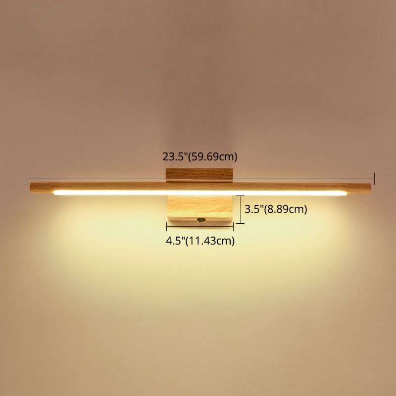 Wooden LED Wall Mounted Lighting Simplicity Vanity Wall Light Fixtures for Bathroom