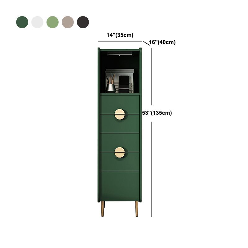 Modern Rectangle Chest Wood Straight Legs Side Cabinet with Drawer