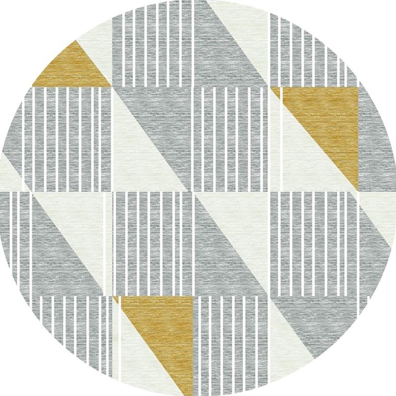 Fancy Geometric Pattern Carpet Modern Polyester Area Rug Anti-Slip Area Rug for Living Room
