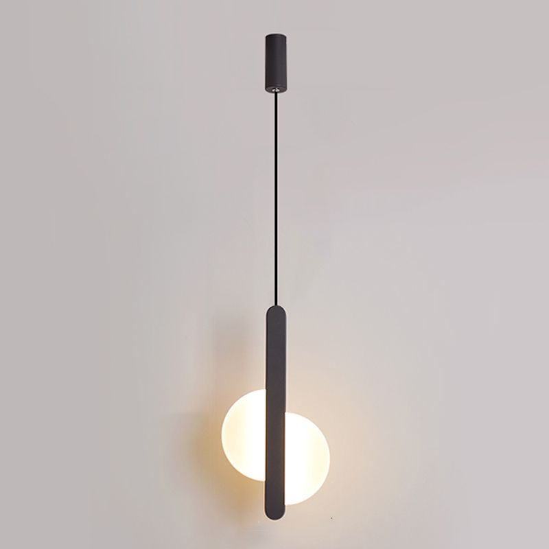 Éclairage de pendentif en acrylique noir