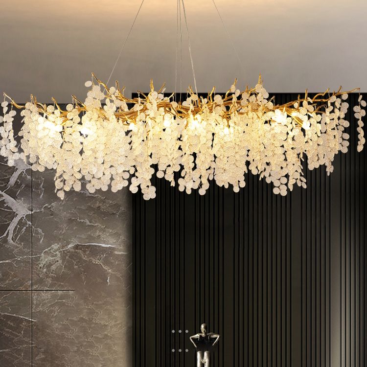 Modern Pendant Lighting for Kitchen Island Rectangle Chandelier Lighting Fixtures