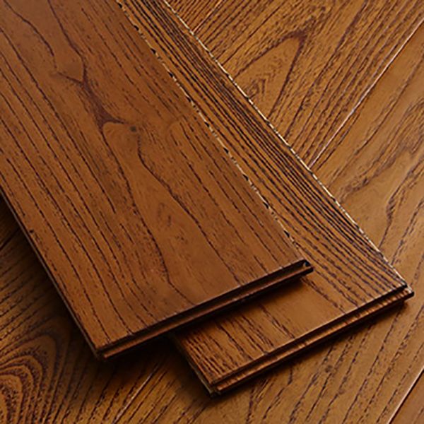 Modern Side Trim Piece Wire Brushed Click-Locking Wood Flooring Tiles