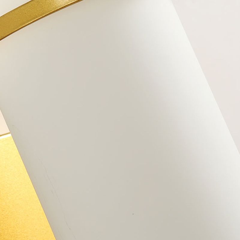 Modern Style Glass Wall Light Cylinder 21.5" High Wall Sconce for Living Room