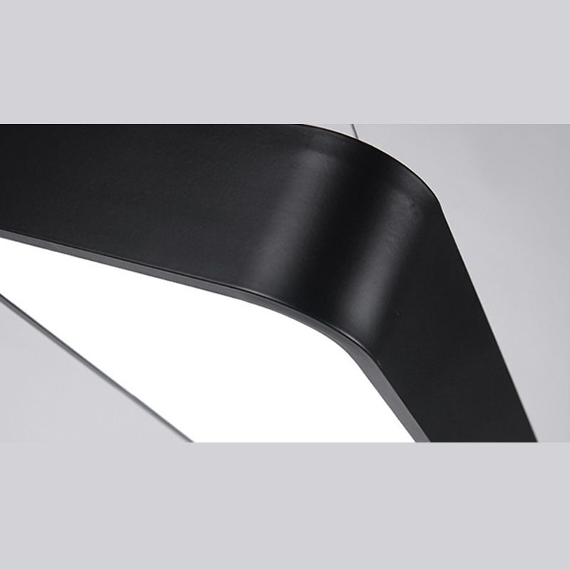 Contemporary Simple Style Rectangle Shaped Led Pendant Decorative Lights for Office