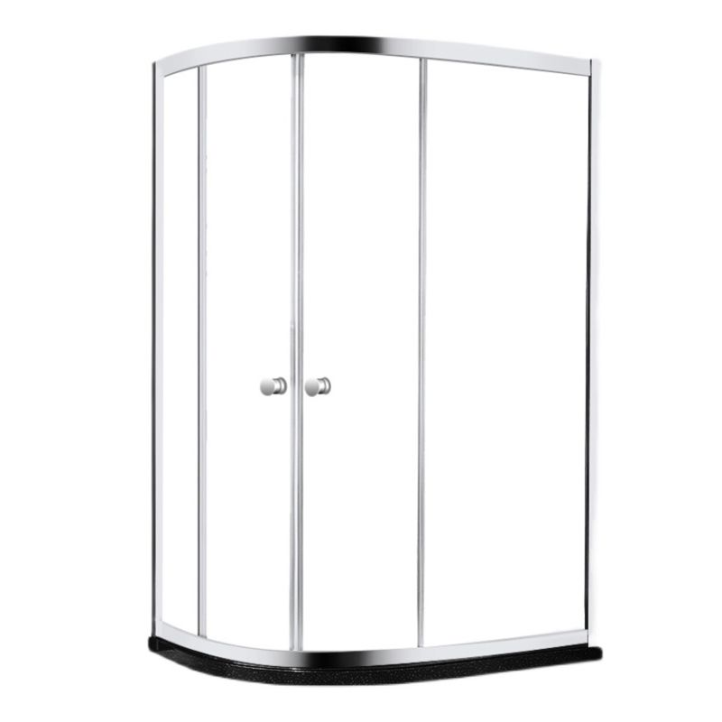 Modern Style Stainless Steel Frame Folding Tempered Glass Shower Screen