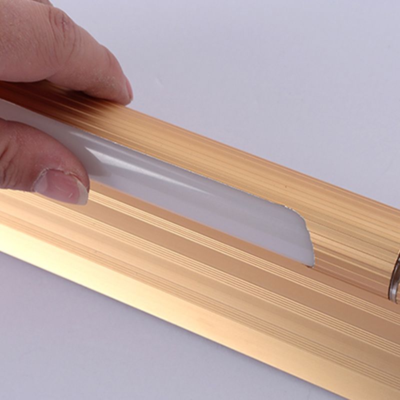 Postmodern Style Strip Shape Wall Lighting Metal 1 Light Wall Sconces for Shower Room