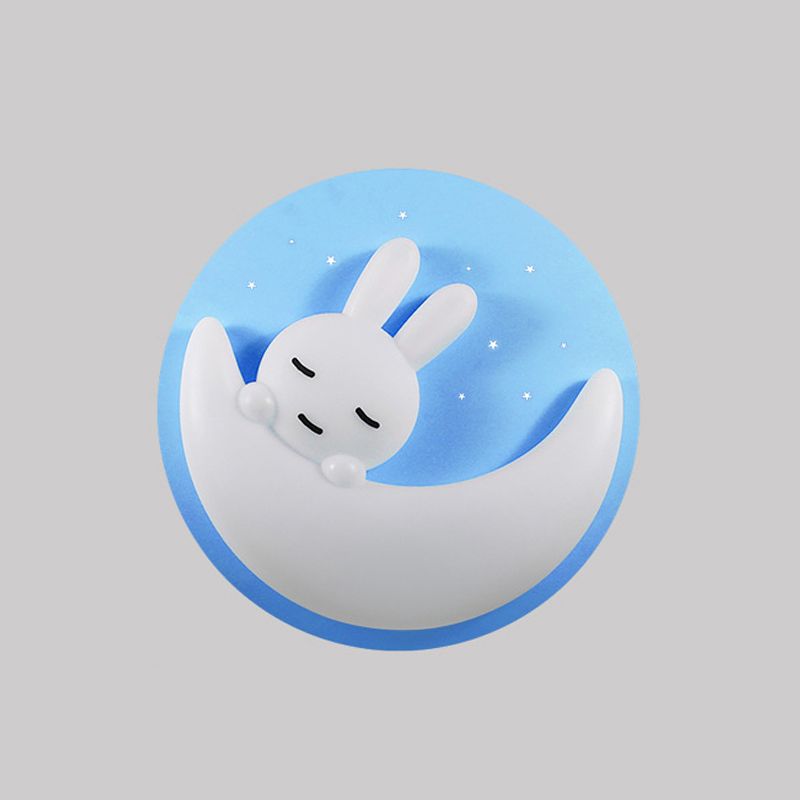 Contemporary Flush Light Plastic 1 Light Flush Mount Ceiling Fixture for Children's Room