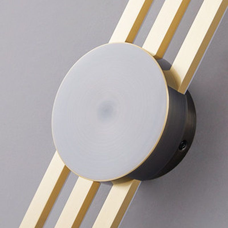 Contemporary Style Brass Wall Light Linear LED Wall Sconce for Bedroom