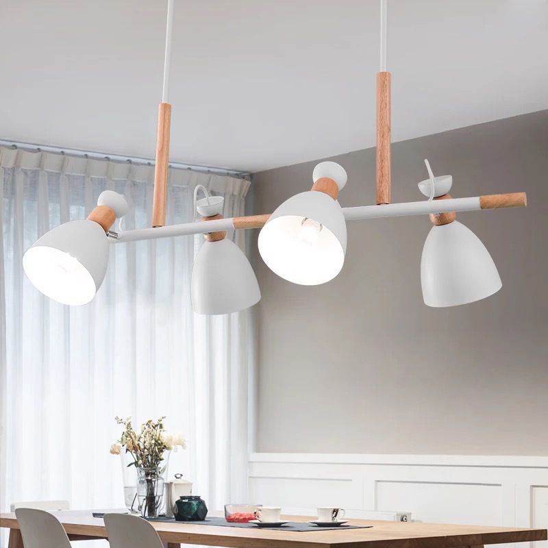 Modern Style Linear Shape Island Lights Metal 4 Lights Pendant Light for Living Room