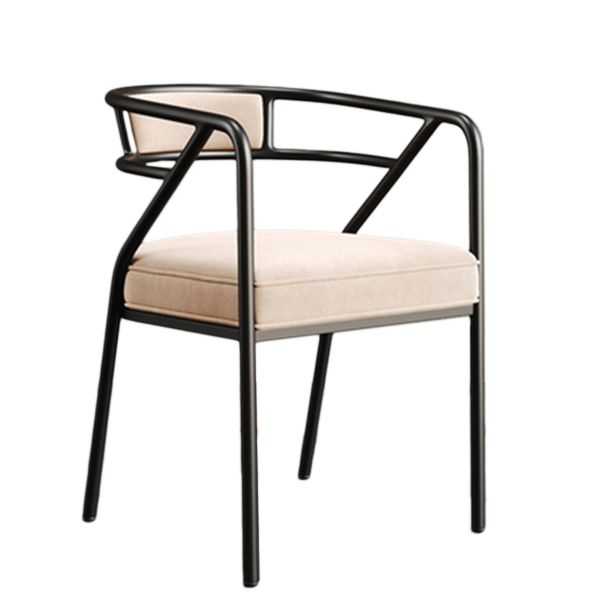 Glam Style Arm Chair Open Back Indoor Dining Chair for Dining Room