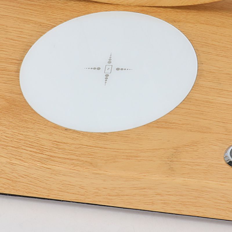 Modern Style Circle Shape Table Light Metal 1 Light Nightstand Lamps for Bedside