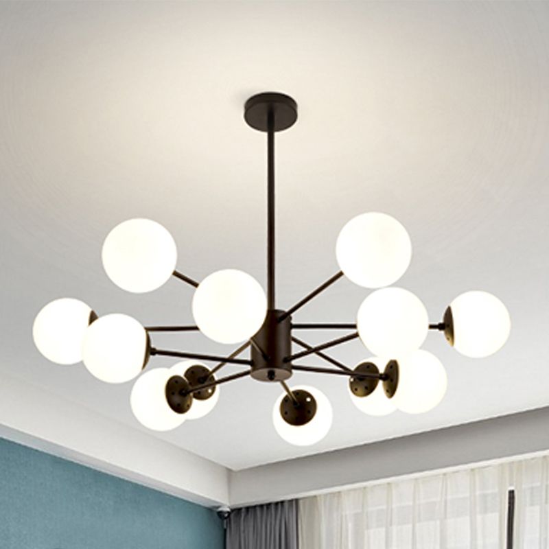 Contemporary Hanging Light Fixtures Spherical Iron Ceiling Light for Living Room