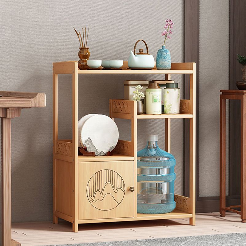 Contemporary Style Table Double Tier Wood Accent Side Table with Shelf