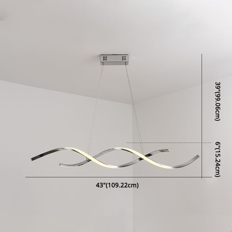 Lumo a pendente a sospensione a sospensione a spirale Light Minimalist LED PENDANT PROVA per sala da pranzo