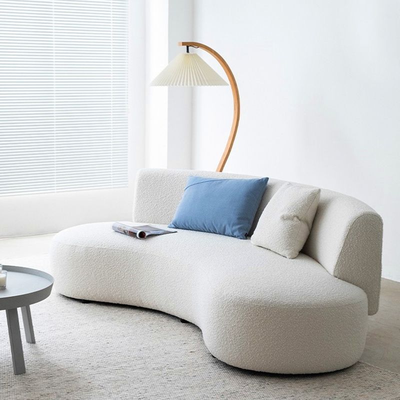Contemporary 27.5" H Wool 2-3 Seater Armless Sofa For Living Room