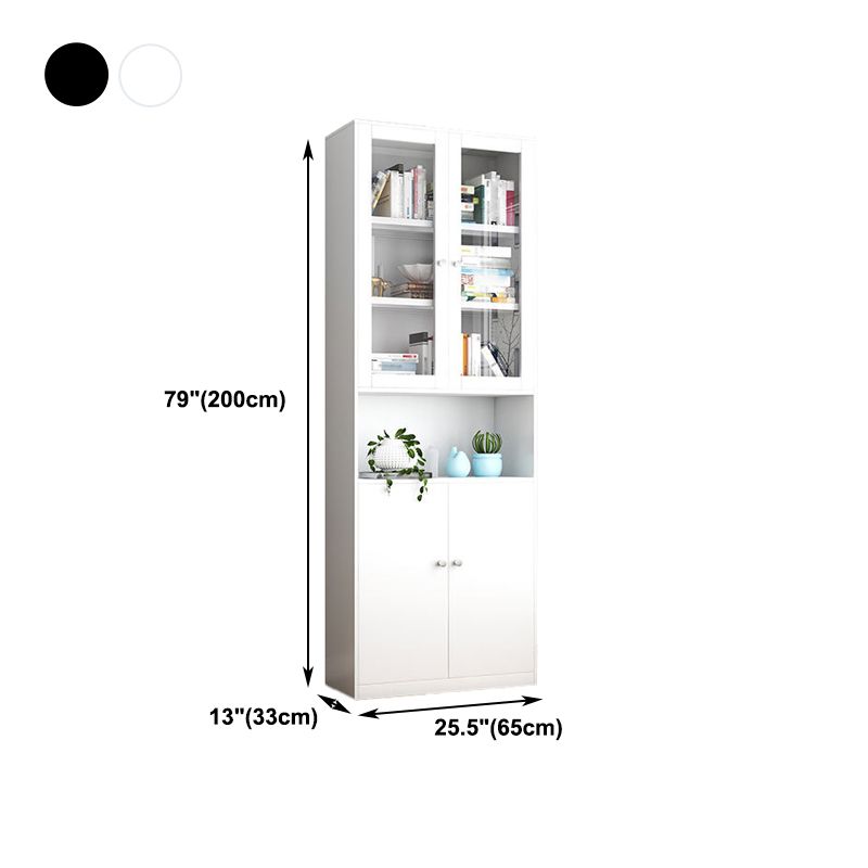 Contemporary Style Metal Bookcase Closed Back Bookshelf for Home Office