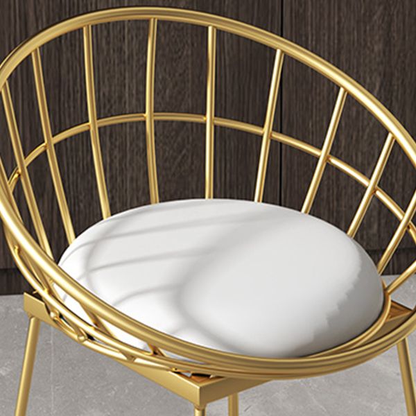 Industrial Round Bar Table Set 1/2/3/4 Pieces Gold Iron Bistro Set with Footrest