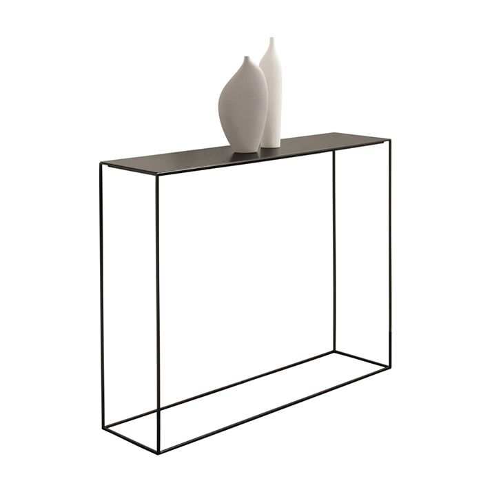 Iron Modern Console Sofa Table 1-shelf 29.53" Tall End Table for Hall