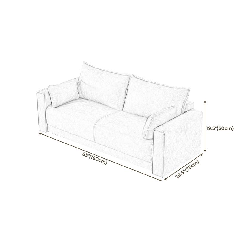Standard Genuine Leather and Faux Leather Down Fill Sponge Loveseat