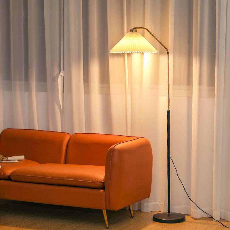 1 lampadaire à cône léger modernisme tissu lampadaire réglable pour le salon