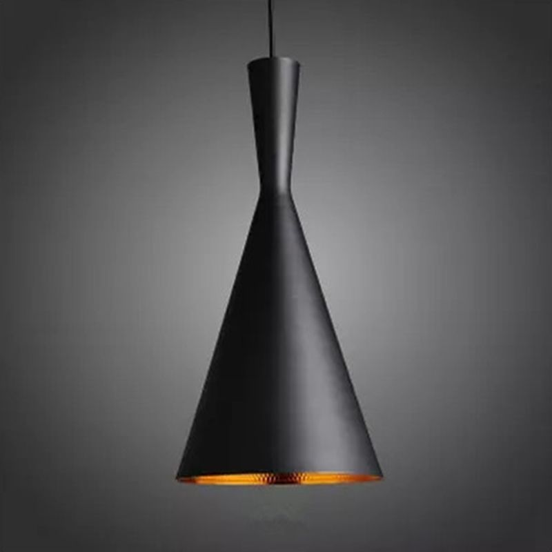 1 Light Schoolhouse Hanging Pendant Lights Industrial Style Metallic Pendant Ceiling Lights