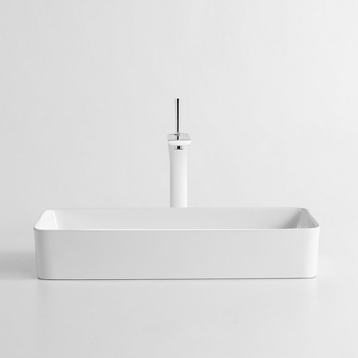 Modern Bathroom Sink Specialty Porcelain Shut-Off Valve Included Vessel Lavatory Sink
