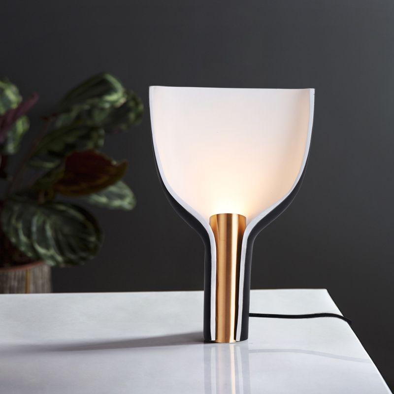 Large Table Table Lampe modernisme métal 1 bulbe Livre Light en noir pour le chevet