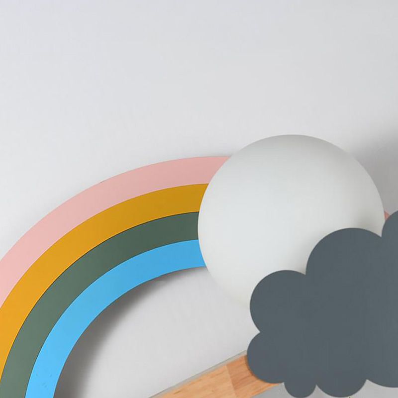 Rainbow Sconce Light Fixtures LED Single Bulb Wall Lamp for Child Room