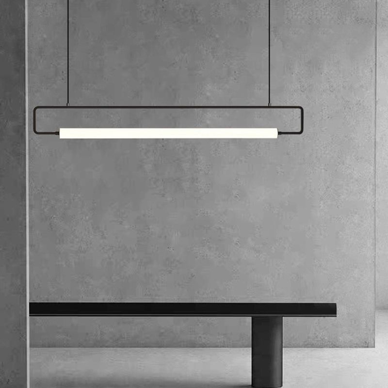 1 lustre linéaire luminaire lumières pendantes modernes éclairage métallique île
